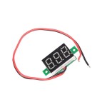 Digital Voltmeter with blue LEDs, 3.5 - 30 V, black, 3-digit and 2-wire